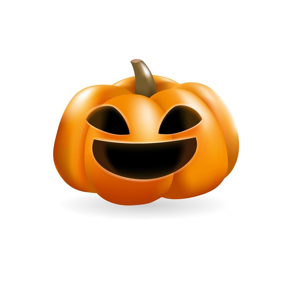 pumpkin 3d vector illustration isolated on white background