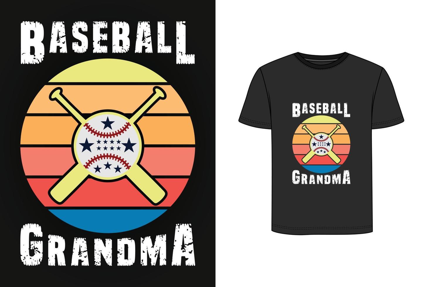 diseño de camiseta vintage de tipografía de béisbol vector