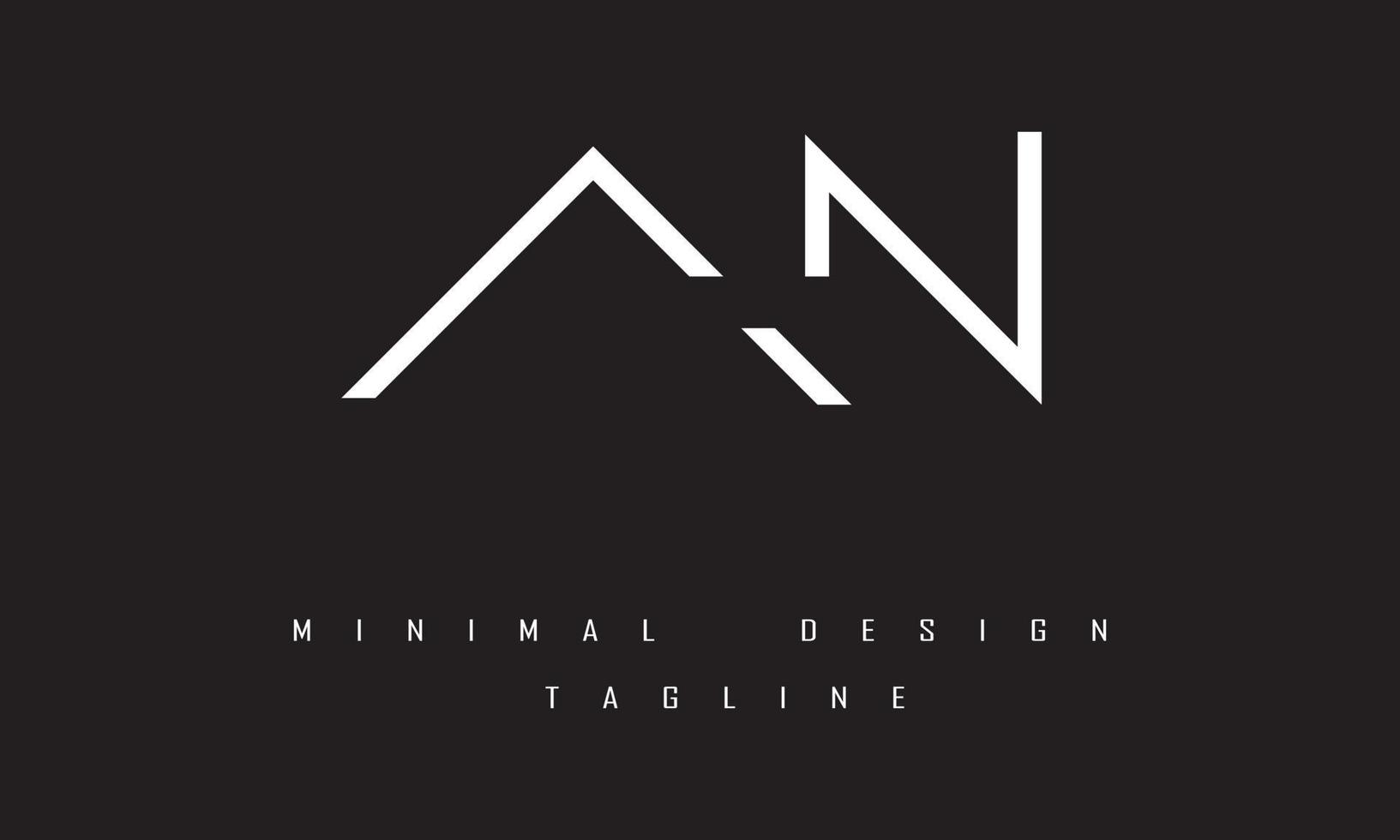 AN or NA Minimal Logo Design Illustration vector