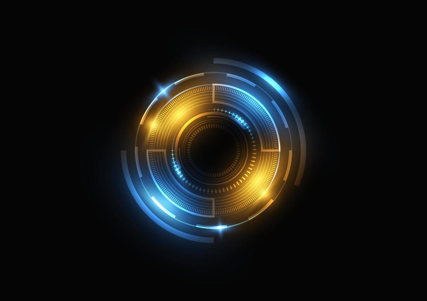 ring technology neon light futuristic  background vector