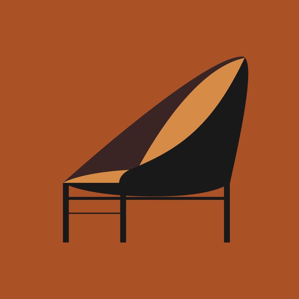 ilustración plana de silla vector