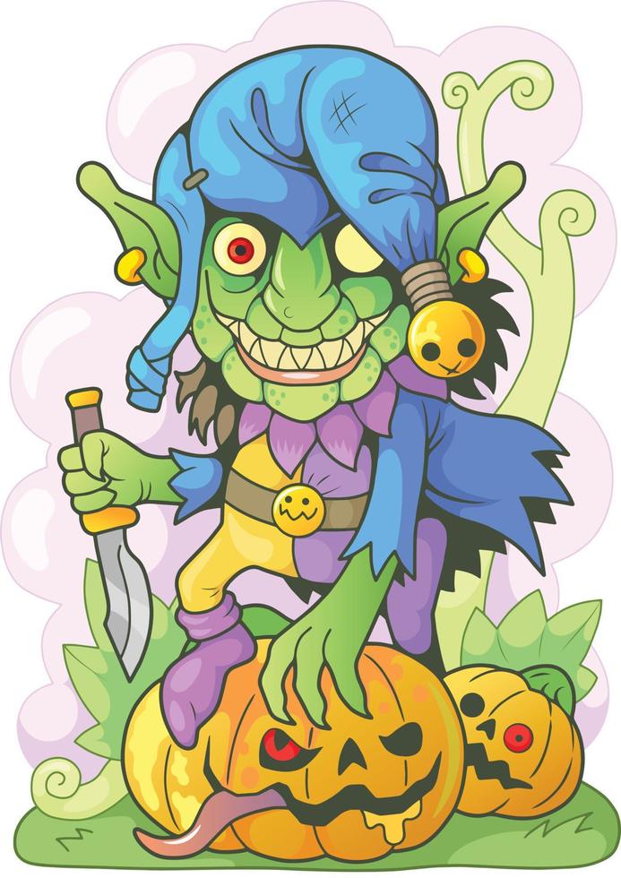 cartoon fantasy goblin vector