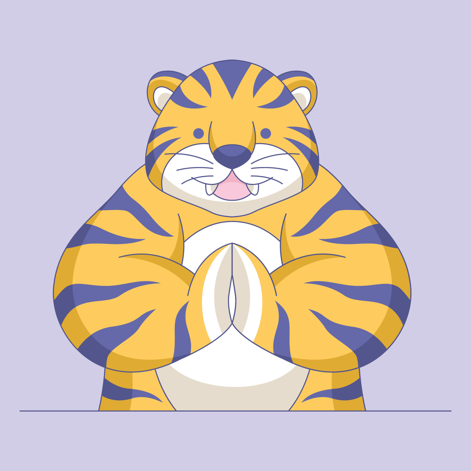 Cute tiger cartoon logo vector illustration 12000929 Vector Art at Vecteezy
