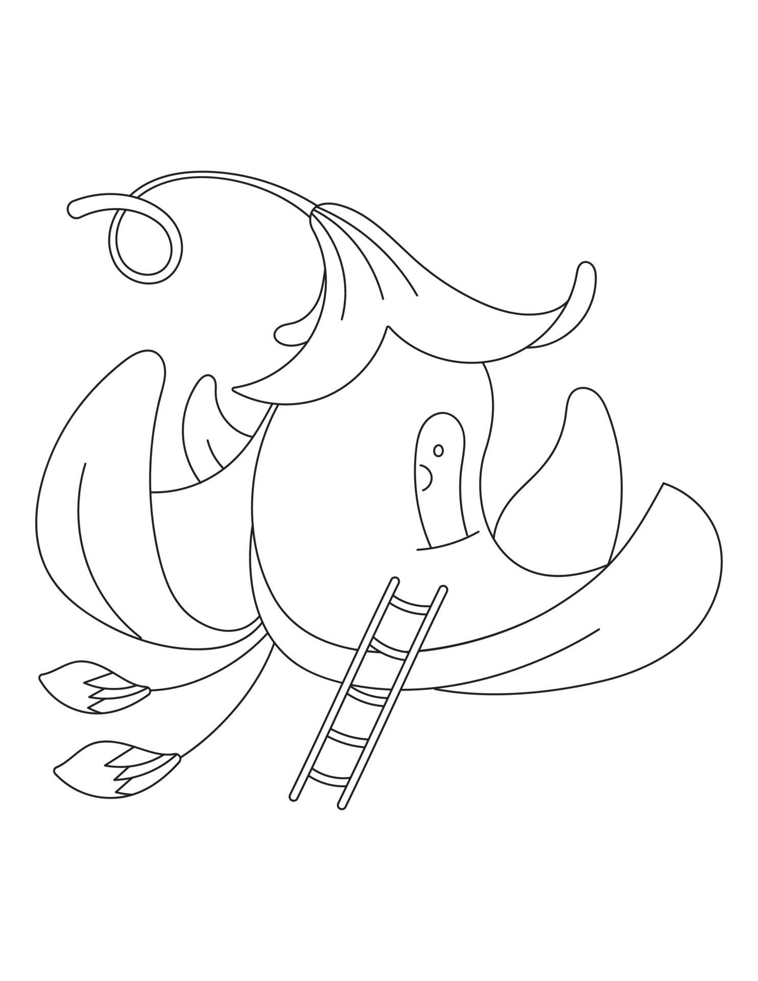 Fairy House Coloring Page