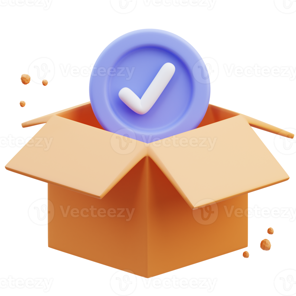 renderização 3D de pagamento de sucesso de ilustração de ícone fofo, aprovado png