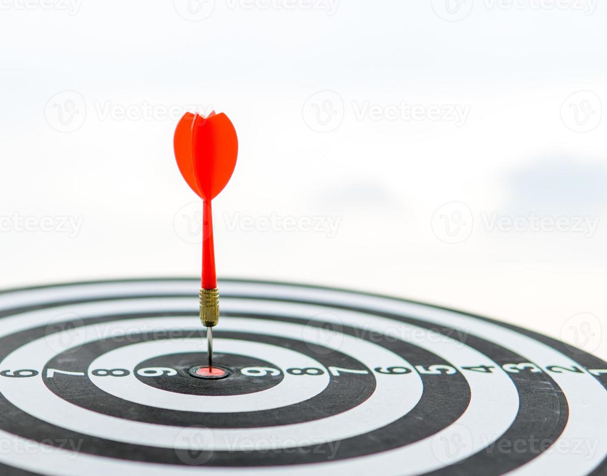Successful business goals are like red darts. photo