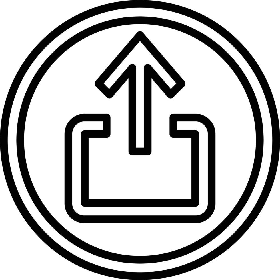 Upload Arrow Line Icon vector