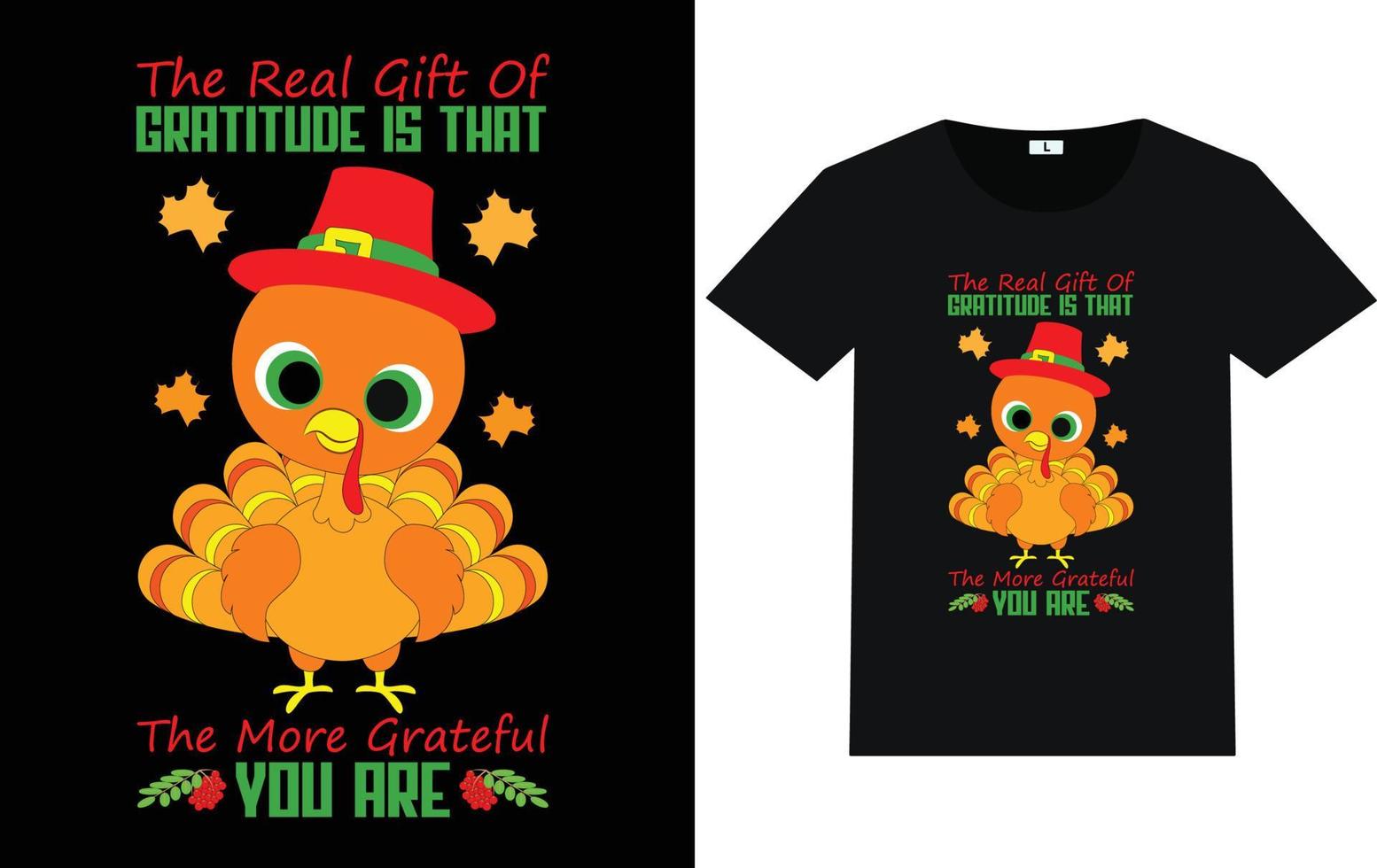 Trendy Thanksgiving Day Typography and Graphic T shirt Design vector