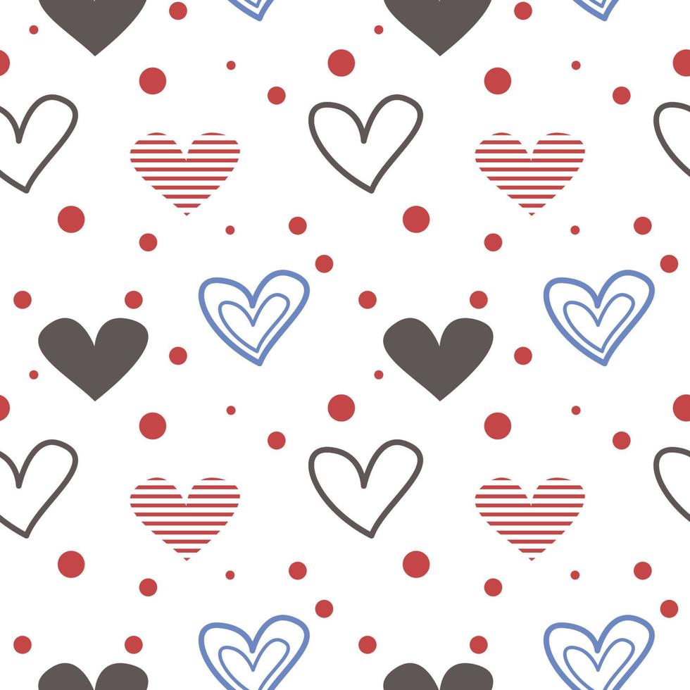 Heart seamless pattern digital paper vector