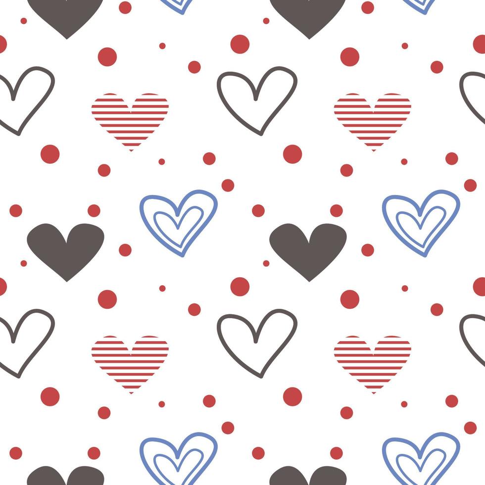 Heart seamless pattern digital paper vector