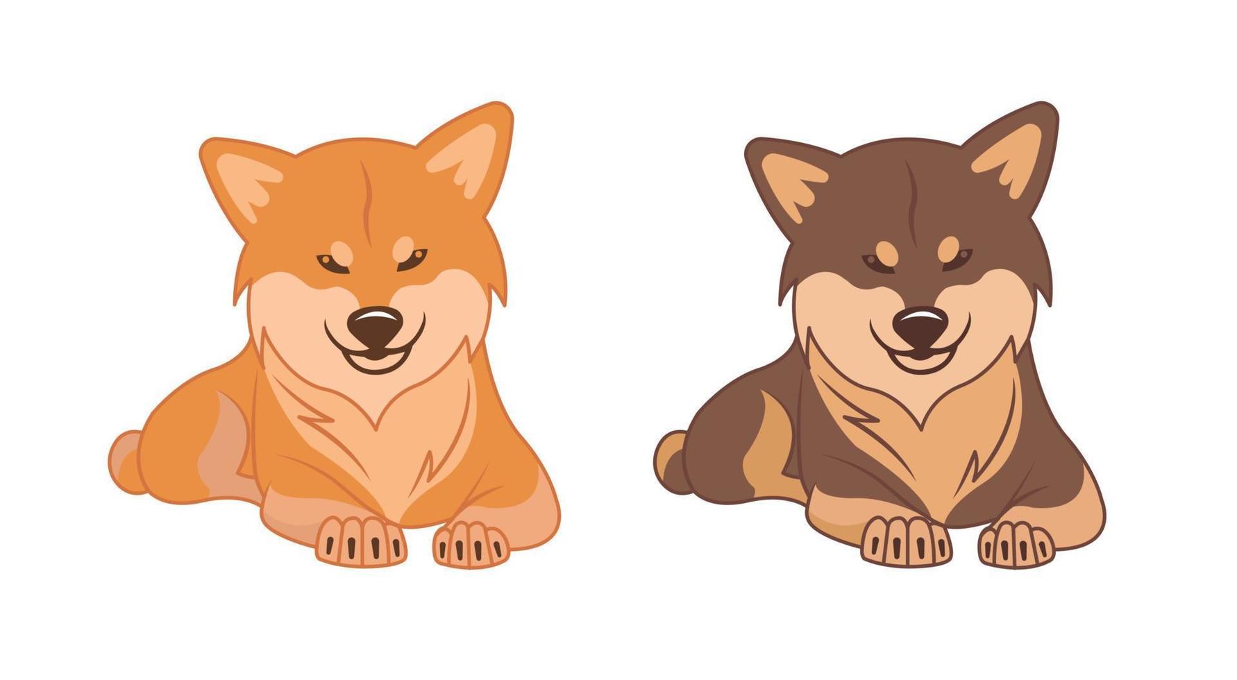 perros shiba inu vector