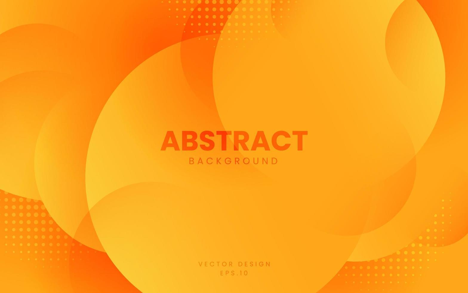 Dynamic fluid abstract background. Orange color 3D style vector