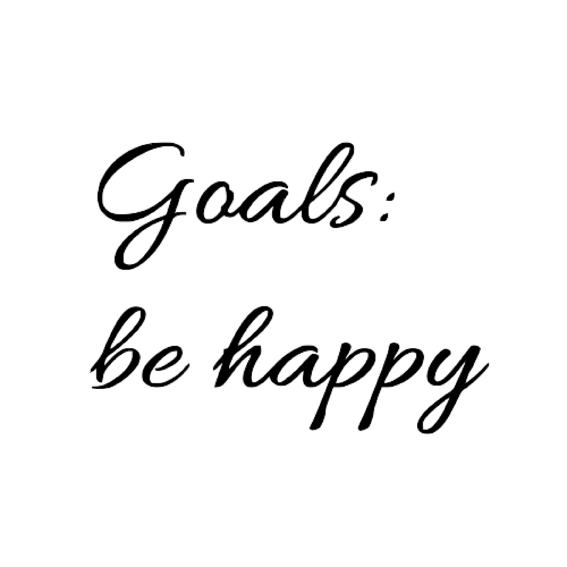 Goal Be Happy Cursive Typography Lettering 12001310 Vector Art at Vecteezy