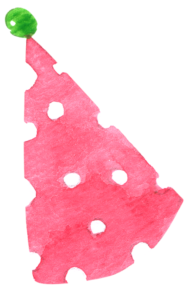 Party hat watercolor catoon png