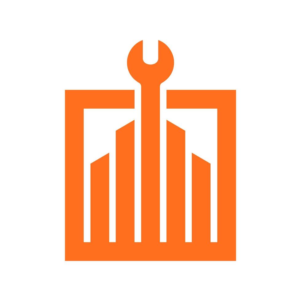 logotipo de construcción moderna vector