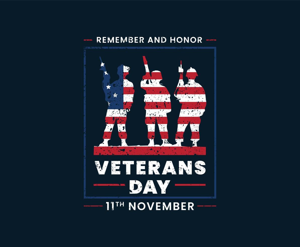 Veterans Day Typography Vector T-shirt Design