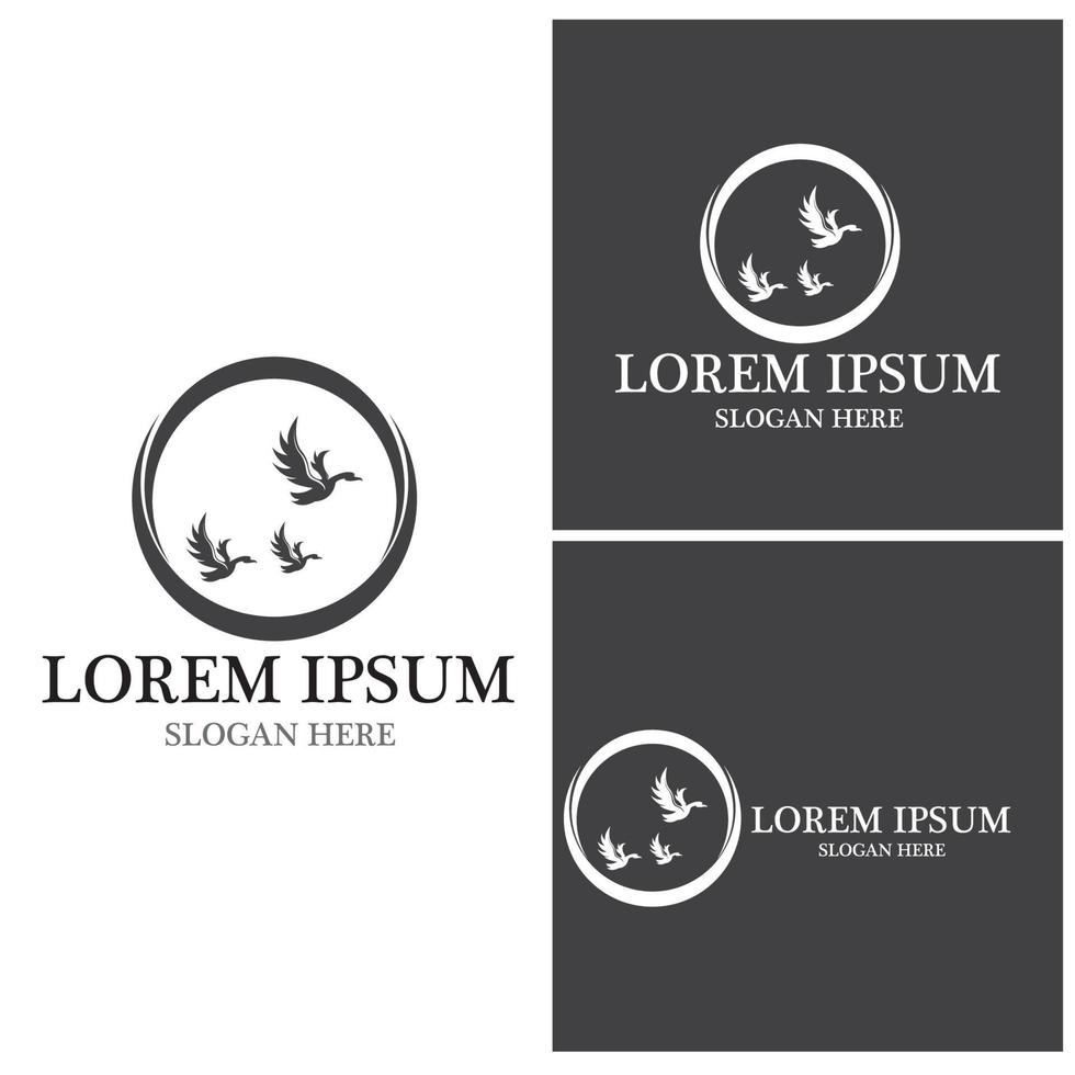 Swan logo vector template illustration