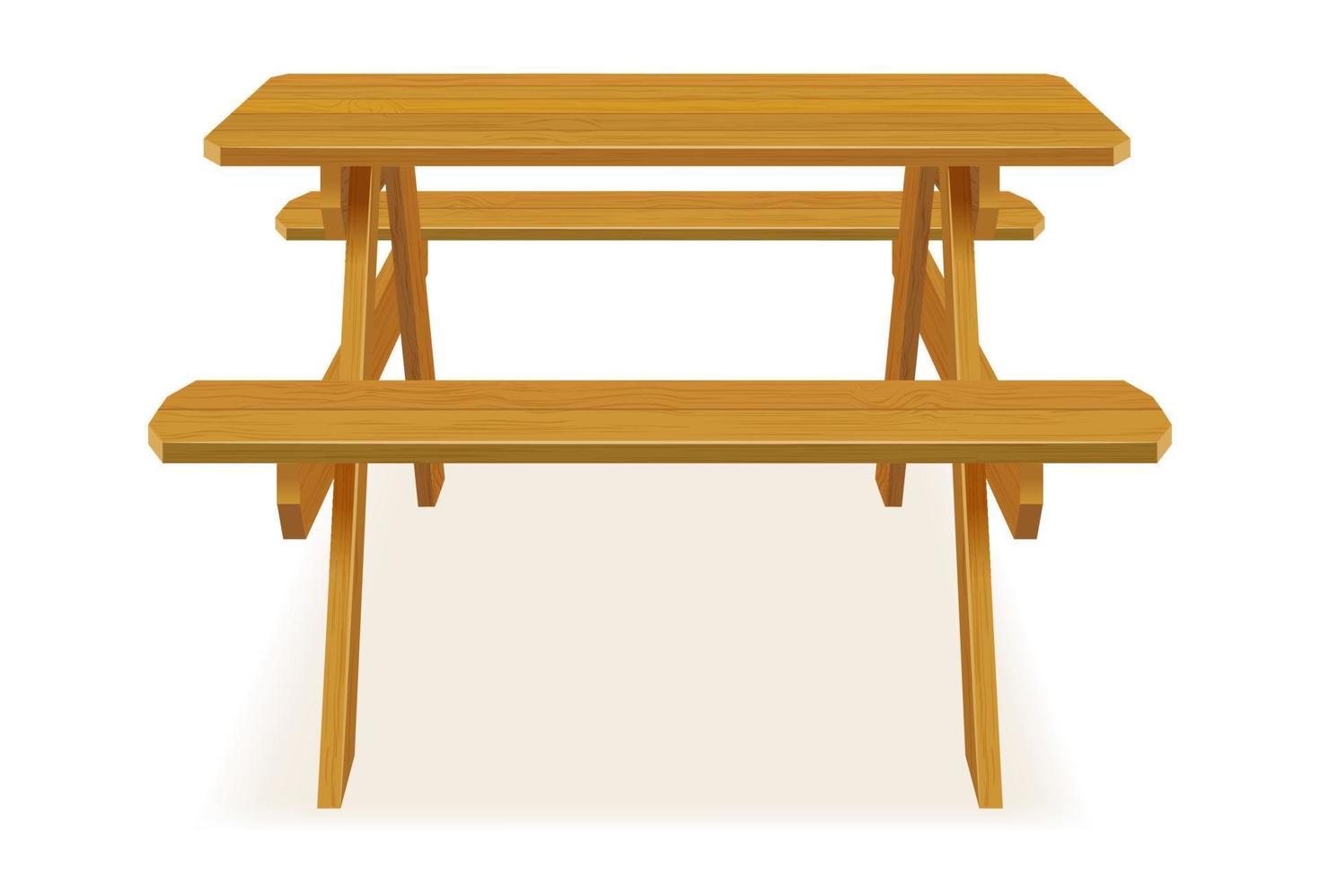 benches with a picnic table in the garden or park vector illustration isolated on white background