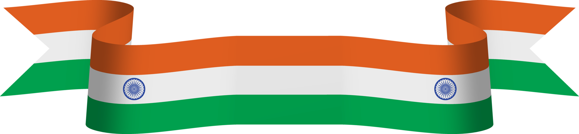 India flag ribbon banner png