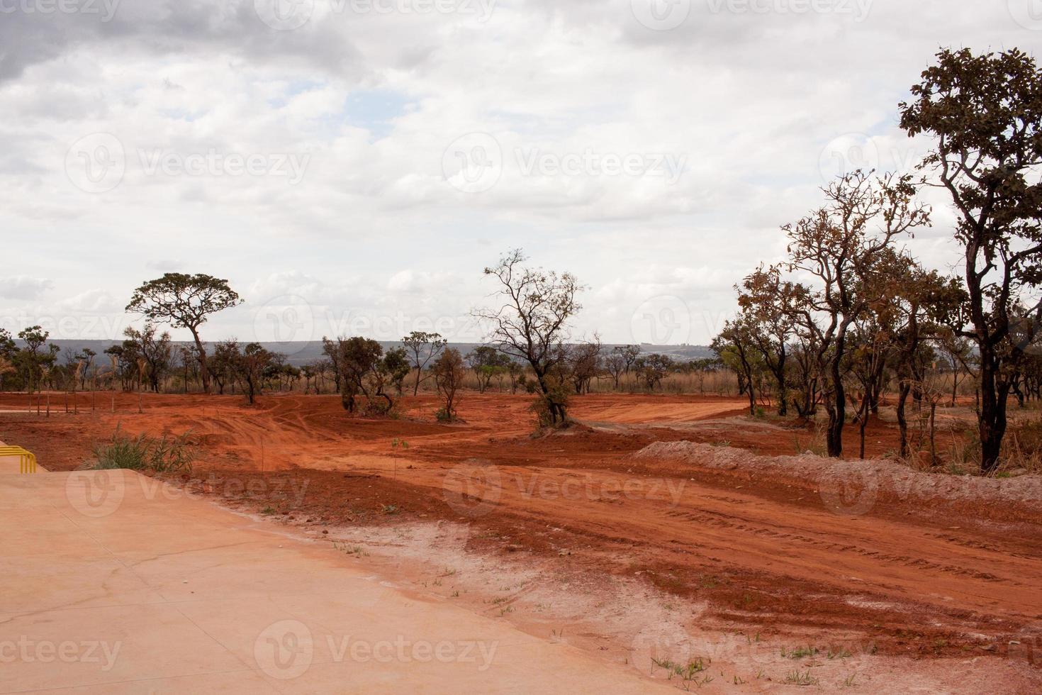 Land, brush, trees and vegetation that was clear out in  in Burle Marx Park in the Northwest section of Brasilia, known as Noroeste to help reduce fire hazards in the park photo