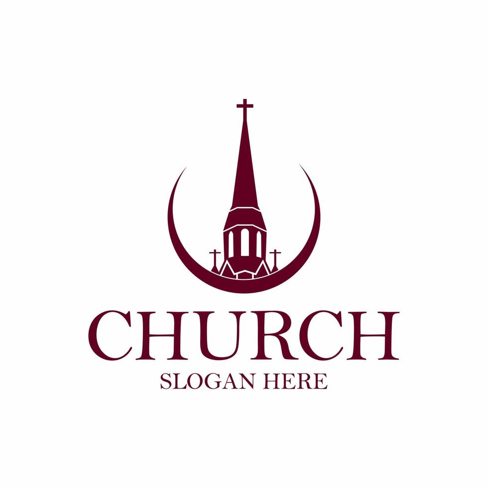 iglesia cristiana ilustración logo vector