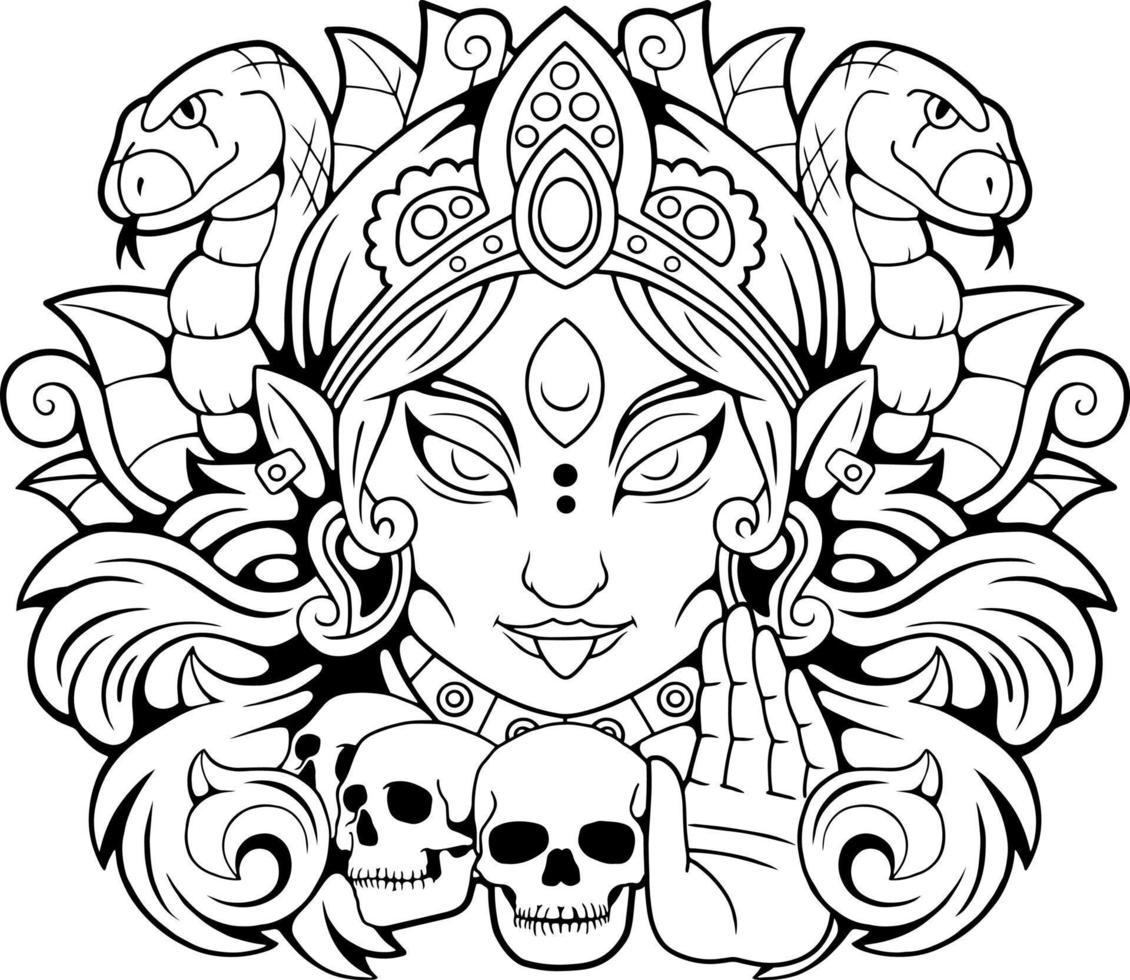 Indian Goddess Kali vector