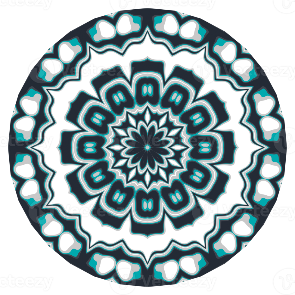 Mandala pattern ornament with circle shape png