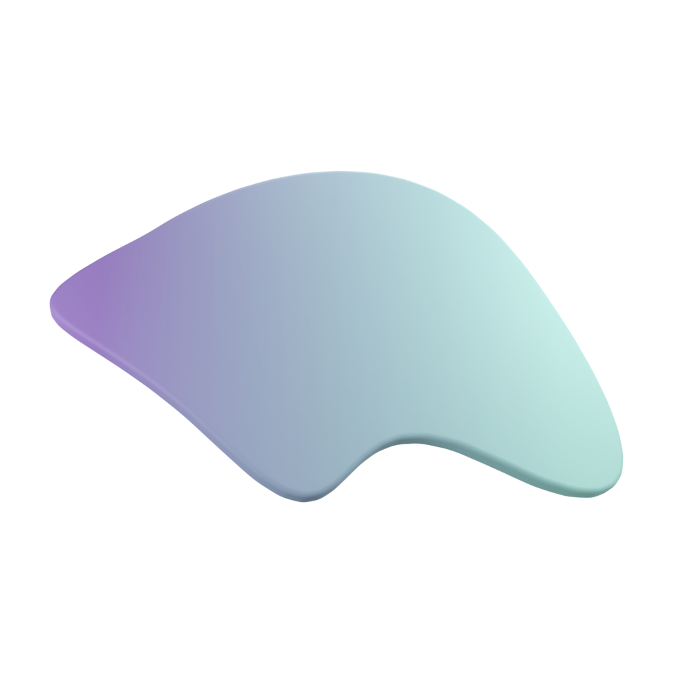 Wavy Visual Abstract 3D rendering isolated on transparent background. Ui UX icon design web and app trend png