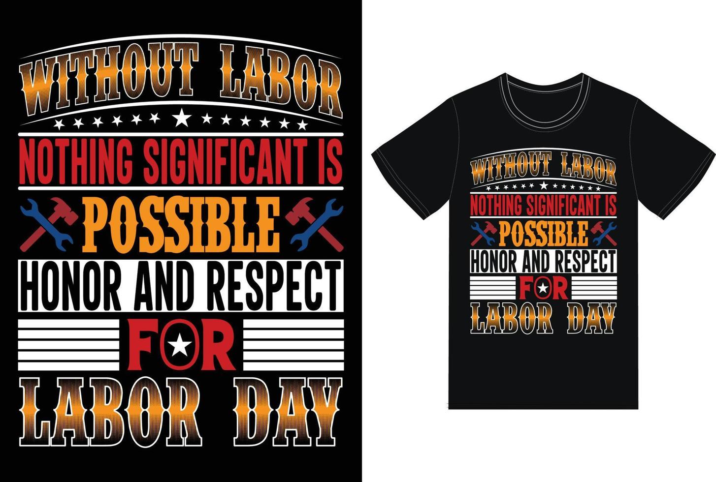 Premium USA Labor day Vector Typography T-Shirt Design.