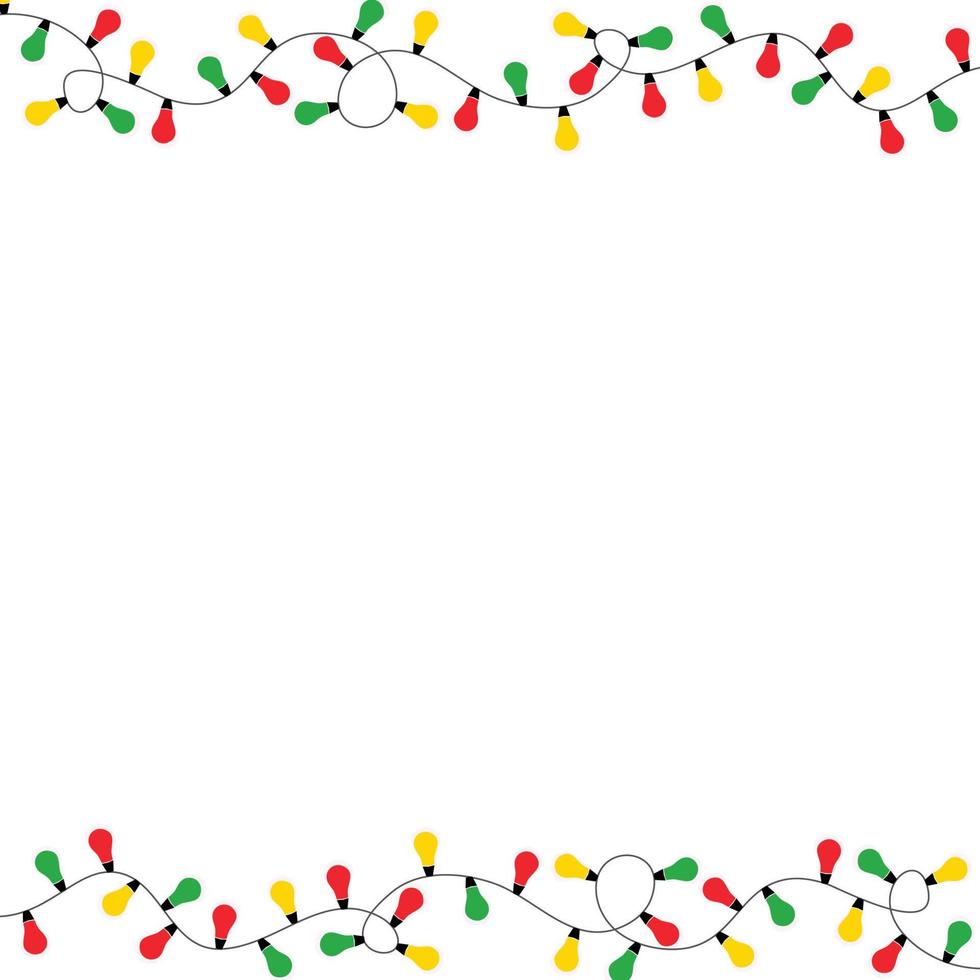 Christmas lights isolate on white background. vector