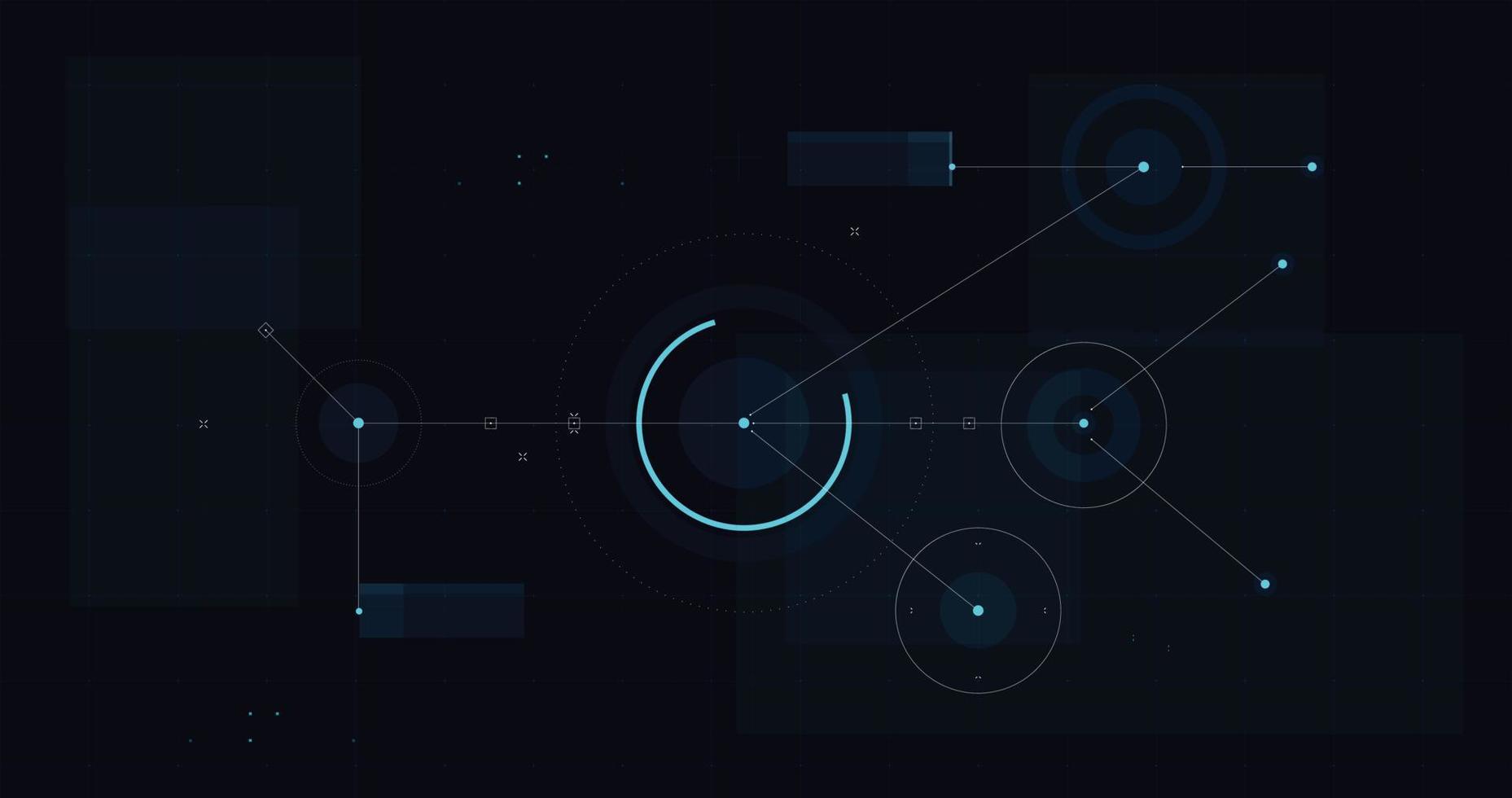 HUD FUI template for widescreen without text, Futuristic design elements. HUD focus elements. Sci-fi design. FUI collection, Military collimator sight, Vector HUD set