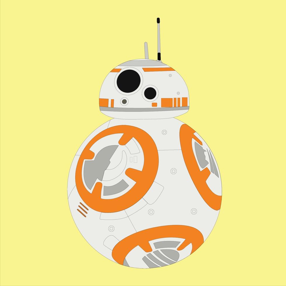 guerra de las galaxias bb8 vector