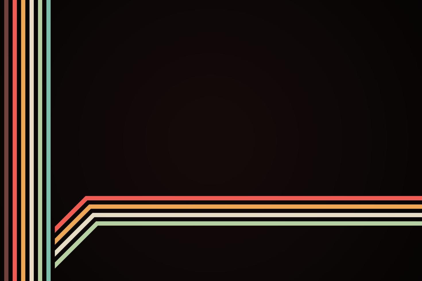 líneas de rayas coloridas simples abstractas en estilo retro vector