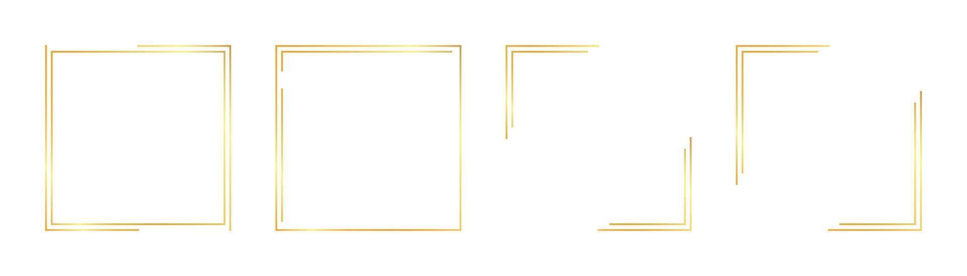 square gold frame vector