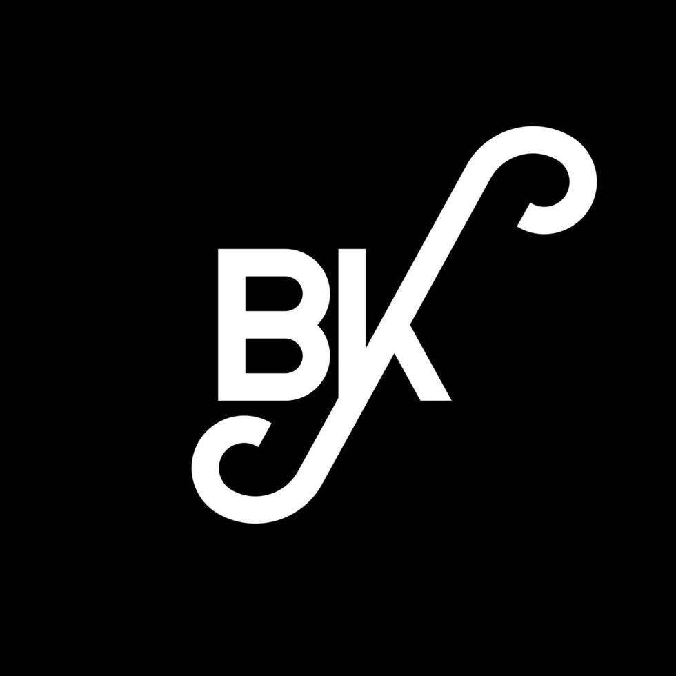 BK letter logo design on black background. BK creative initials letter logo concept. bk letter design. BK white letter design on black background. B K, b k logo vector