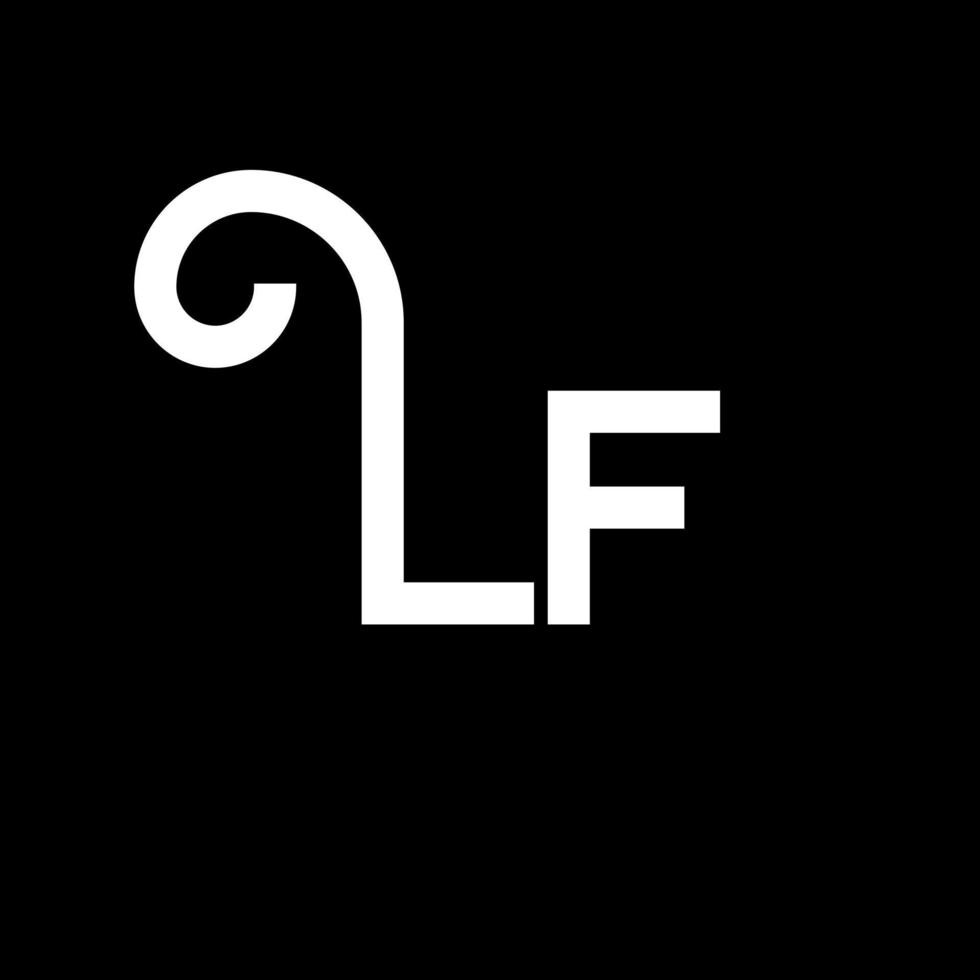 LF Letter Logo Design. Initial letters LF logo icon. Abstract letter LF minimal logo design template. L F letter design vector with black colors. lf logo