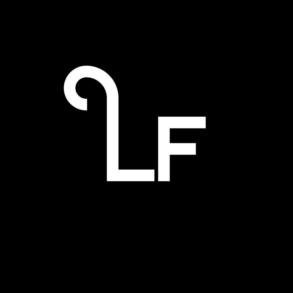 LF Letter Logo Design. Initial letters LF logo icon. Abstract letter LF minimal logo design template. L F letter design vector with black colors. lf logo