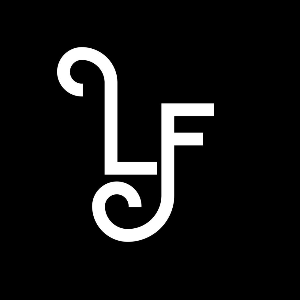 LF Letter Logo Design. Initial letters LF logo icon. Abstract letter LF minimal logo design template. L F letter design vector with black colors. lf logo