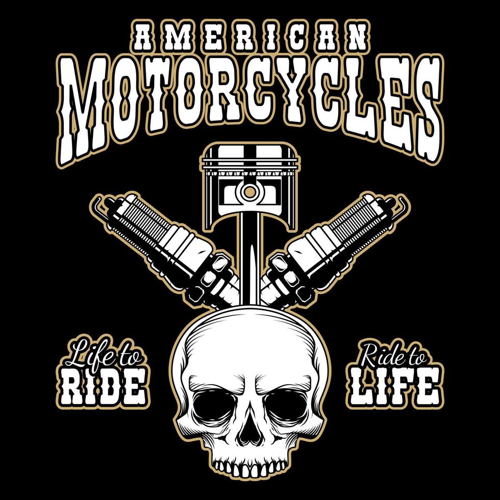 Premium motorcycles club illustration vintage style vector