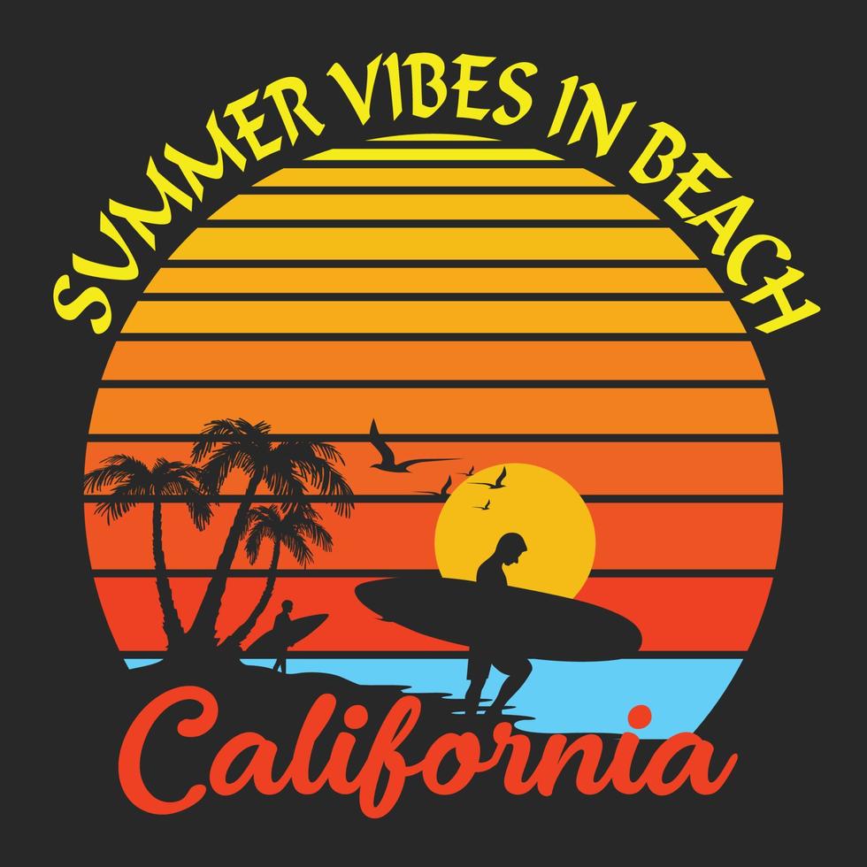 Summer Adventures California vector