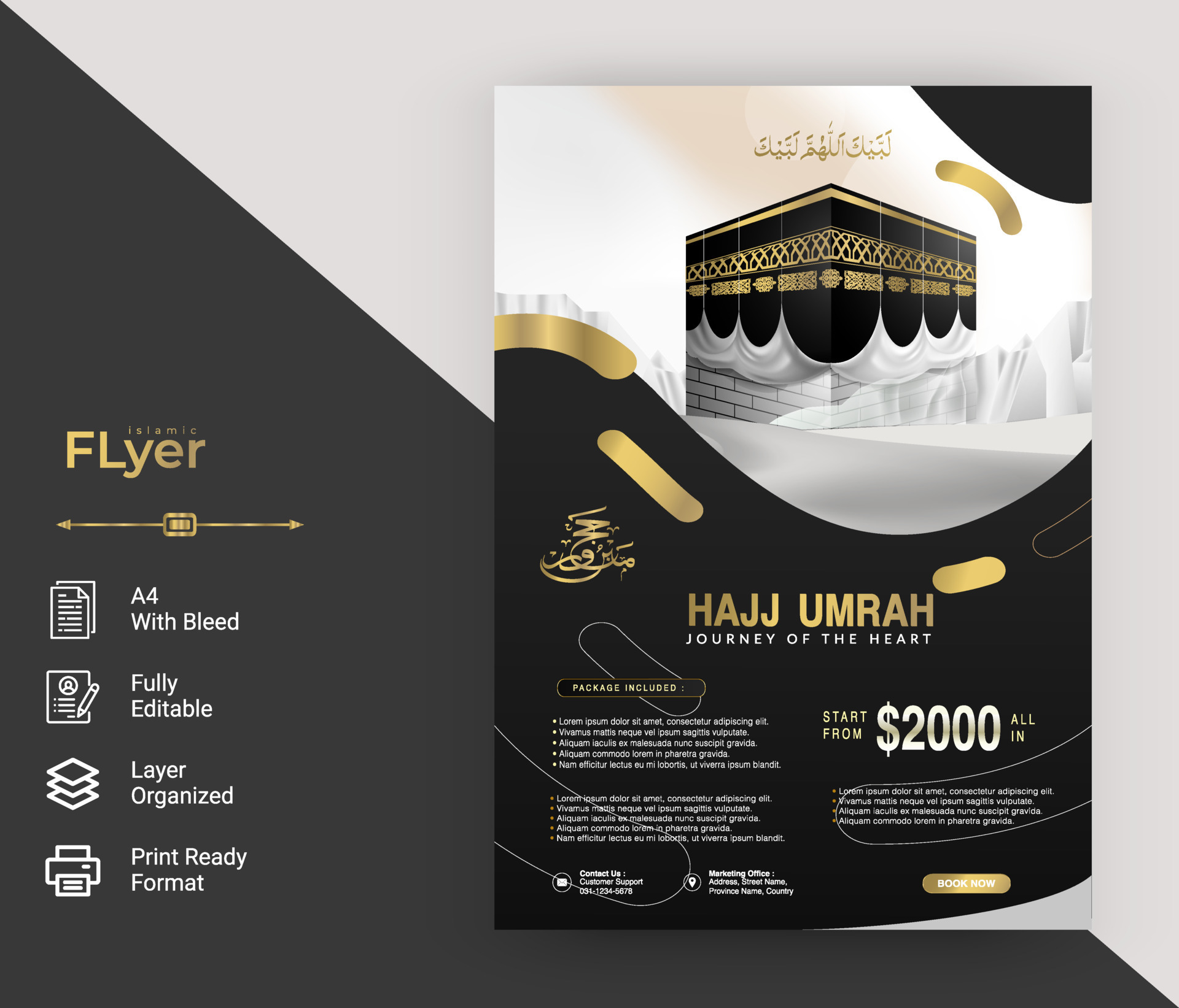 Flyer Design Of Islamic Hajj Umrah For Muslim 12002651 Vector Art At seerah-umrah-program-2023-islamic-center-of-long-island