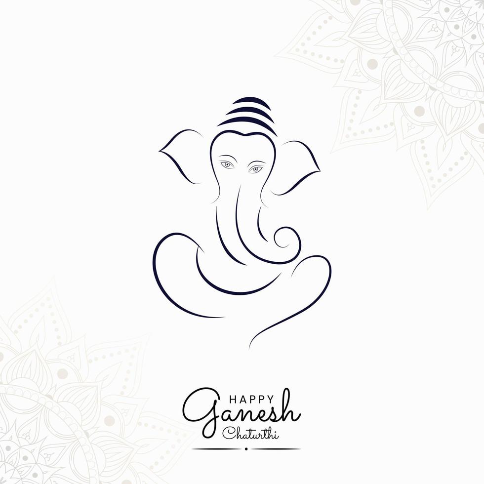 Happy Ganesh Chaturthi Social Media Post Design vector