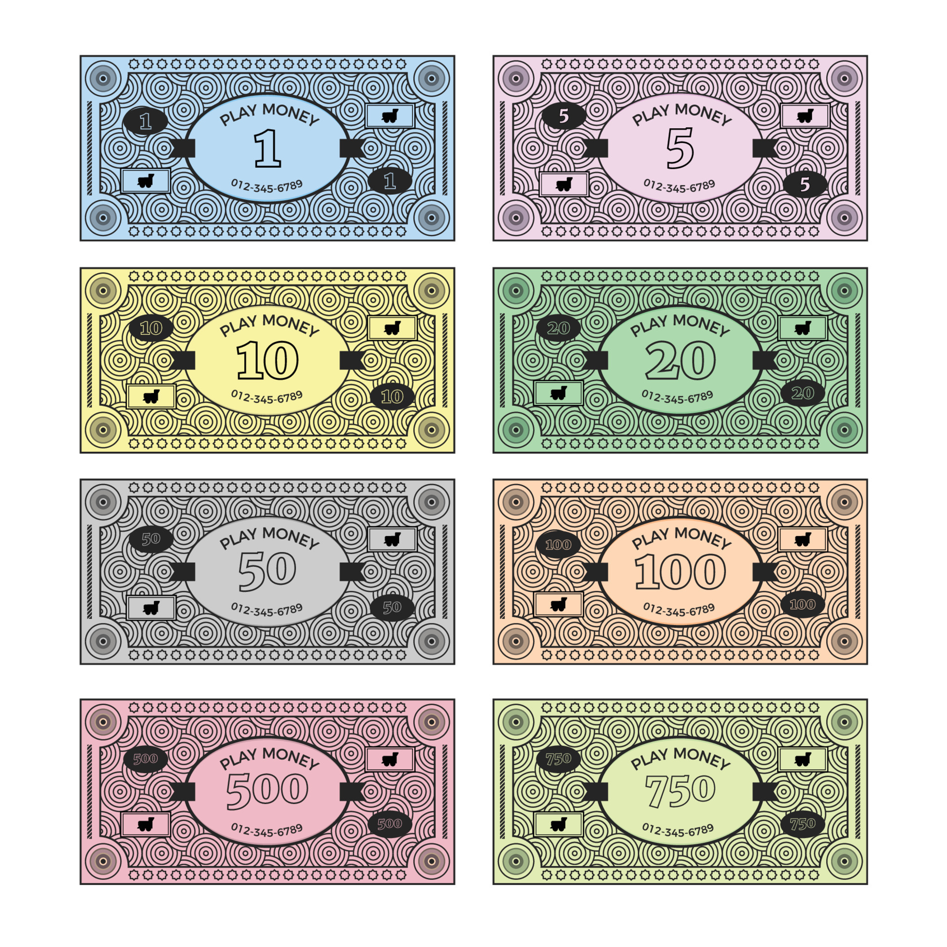 Minimalist Board Game Play Money Mock Up Template 12002721 Vector Art minimalist-board-game-play-money-mock-up-template-12002721-vector-art