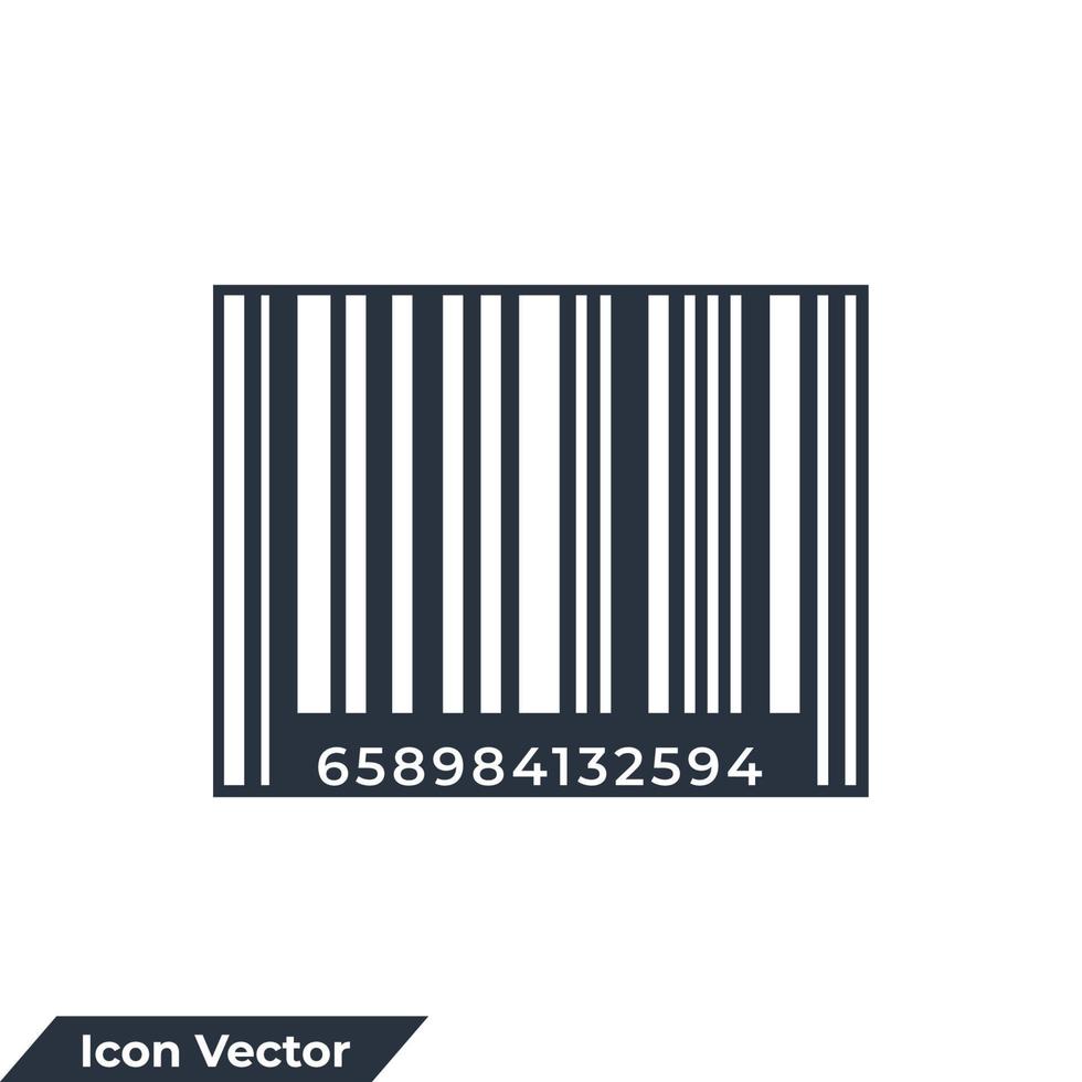 barcode icon logo vector illustration. Check code symbol template for graphic and web design collection