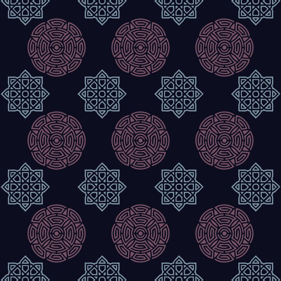 Seamless Creative Mandala Pattern Design With White Background vector