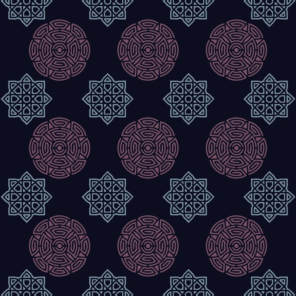 Seamless Creative Mandala Pattern Design With White Background vector