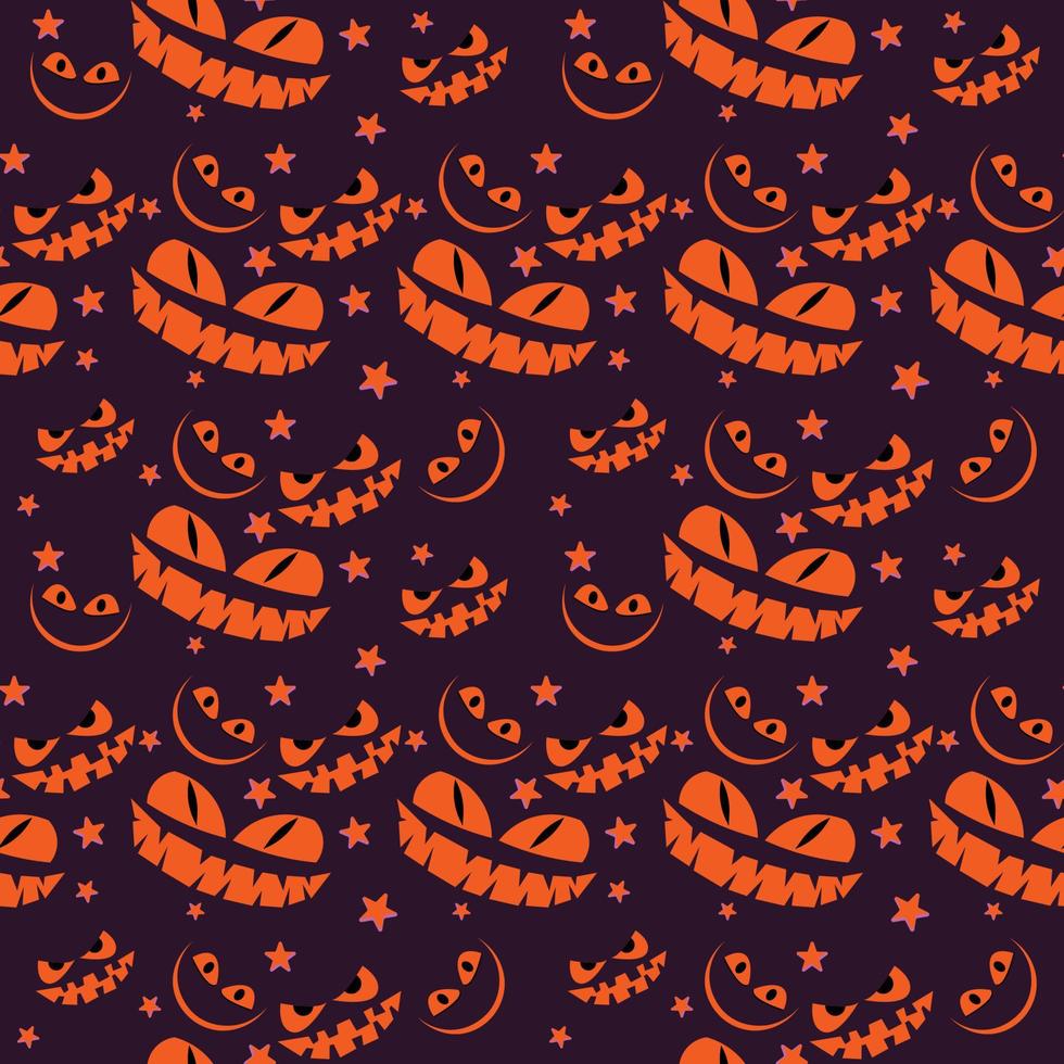 seamless pattern of halloween ghost with star on purple background , cartoon ghost funny faces in autumn holidays.gift wrapping paper vector illustration EPS10