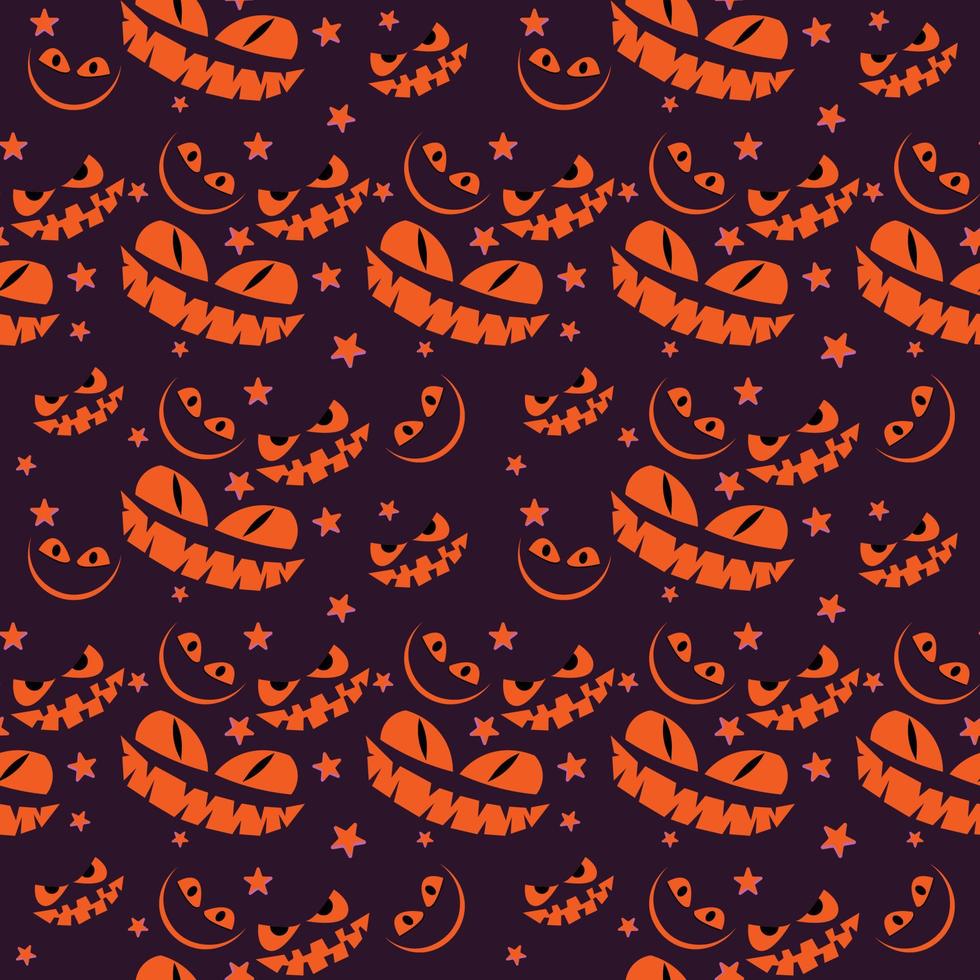 seamless pattern of halloween ghost with star on purple background , cartoon ghost funny faces in autumn holidays.gift wrapping paper vector illustration EPS10