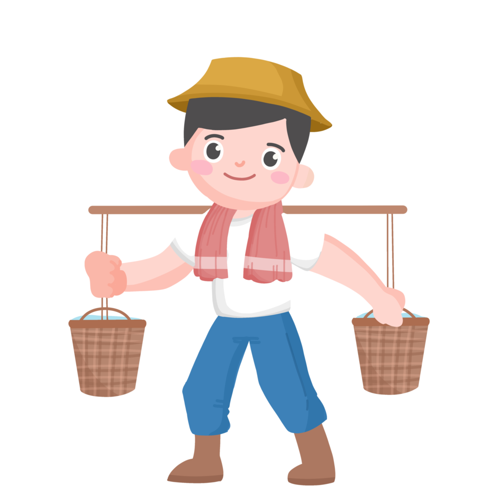man farmer, agricultural Cartoon character illustrations png