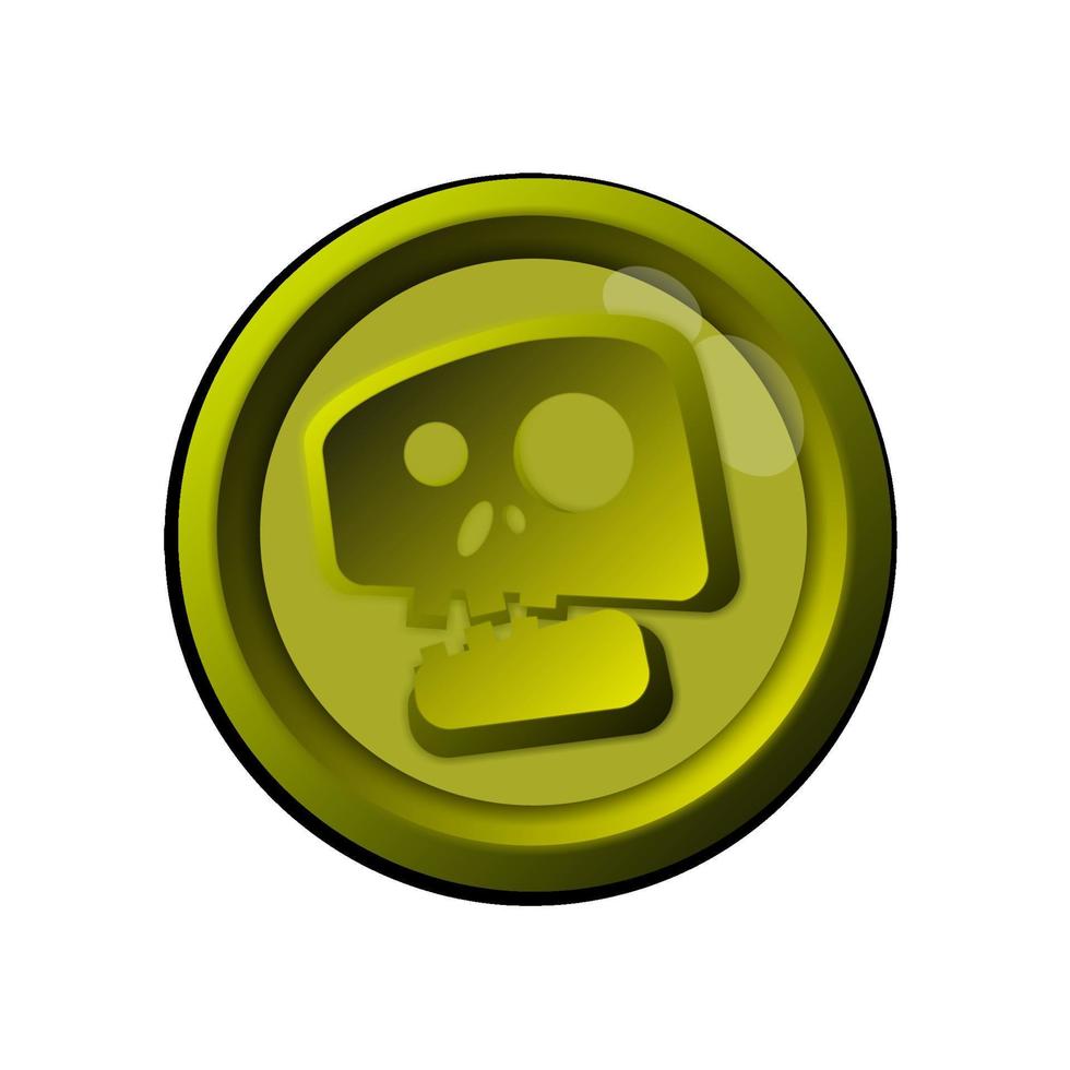 icono de calavera 3d vector